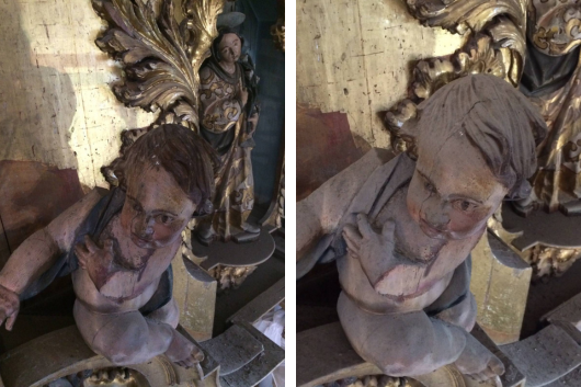 antes y después de limpieza